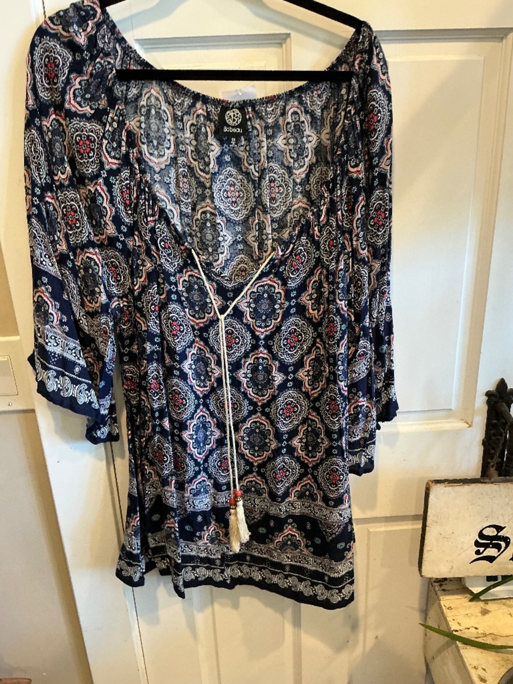Bobeau boho paisley tunic top! Brand new with tags! Plus size 3x